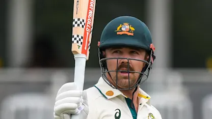 Travis Head in action against West Indies