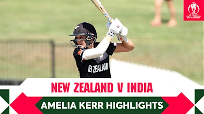 Logo of Amelia Kerr continues her strong form against India