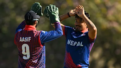 Logo of Karan KC blitz sets up Nepal win over USA | CWC23 Qualifier