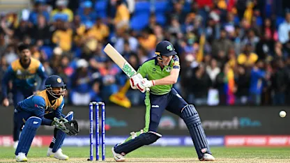 Logo of SIX: Harry Tector smashes a short delivery | T20WC 2022