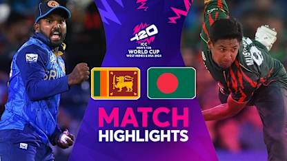 Logo of Bangladesh overcome Sri Lanka fight to take thriller | Match Highlights | T20WC 2024