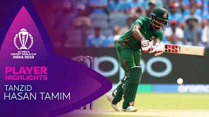 Logo of Aggressive Tanzid fifty boosts Bangladesh run-rate | CWC23