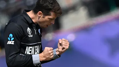 Logo of Mitchell Santner breaks the backbone of Sri Lanka's middle-order | CWC23