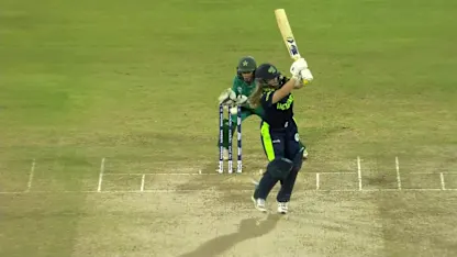 Logo of PAK v IRE: Fantastic leg-break from Sana Mir bowls Delany