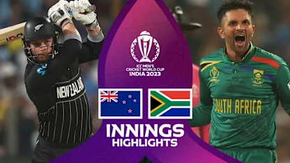 Logo of Maharaj, pacers lead South Africa to big win in Pune | Innings Highlights | CWC23
