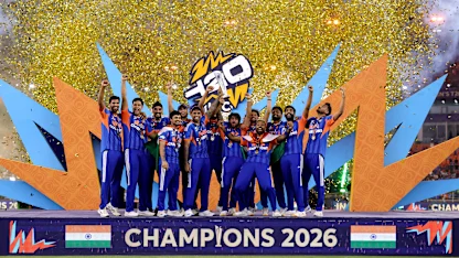 India lift the ICC Men's T20 World Cup 2026 Trophy | Final | T20WC 2026