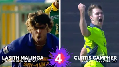 Logo of The four in four club: Campher and Malinga