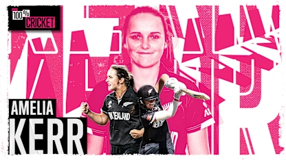 Logo of Amelia Kerr | 100% Cricket