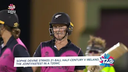 Logo of Women's T20WC Greatest Moments: Sophie Devine records joint-fastest fifty in tournament history