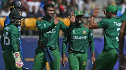 Logo of Shakib Al Hasan provides the crucial breakthrough for Bangladesh | CWC23