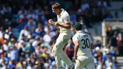Logo of Wicket! Pujara is bowled as India's troubles deepen | WTC23 Final