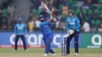 Nabi-Zadran with raining boundaries in Root's over | AFG v ENG | Champions Trophy 2025
