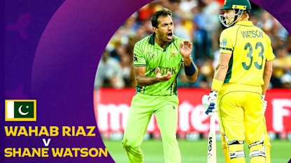 Logo of Wahab Riaz fiery spell against Shane Watson | ICC Men's CWC