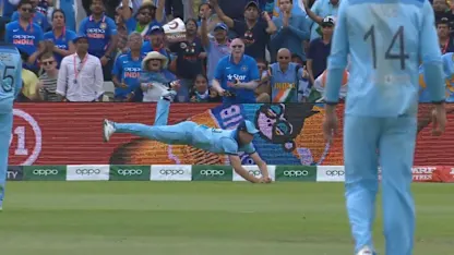 Logo of CWC19: ENG v IND - Brilliant running catch by Chris Woakes ends Rishabh Pant's innings