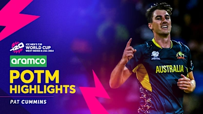 Logo of Hat-trick hero Cummins runs through Bangladesh | POTM Highlights | T20WC 2024






