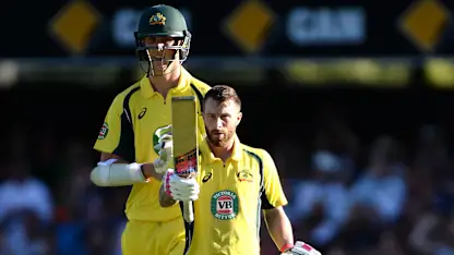 Logo of Matthew Wade celebrates his ODI century against Pakistan in Brisbane