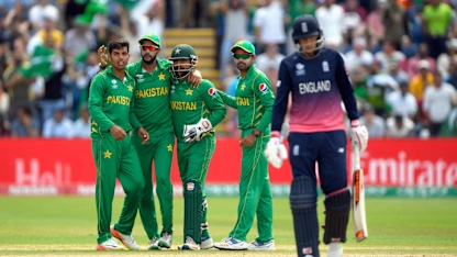 Shadab Khan then got amidst the wickets picking up the key scalp of Joe Root, for 46 that left England struggling at 128 for 3.