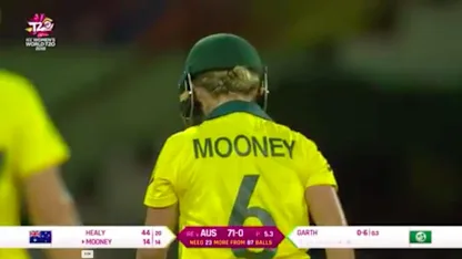 AUS v IRE: Garth claims the wicket of Mooney