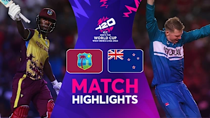 Logo of Joseph, Motie, and Rutherford script dominant West Indies win | Match Highlights | T20WC 2024