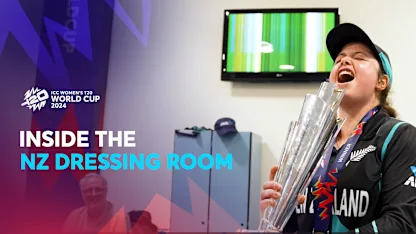 Logo of A joyous New Zealand dressing room | WT20WC 2024