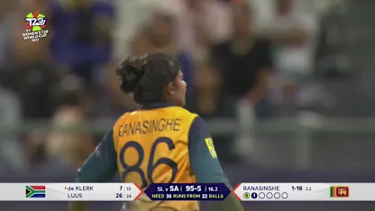 Wicket-Nadine-de-Klerk-South-Africa-Women v Sri-Lanka-Women ICC T20WC 2023