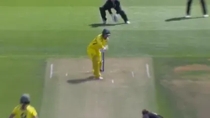 WICKET: Haynes bowled by a beauty from Tahuhu