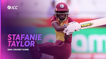 Logo of Stafanie Taylor | West Indies' Golden Arm | ICC 100% Cricket Icons