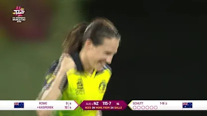 Logo of AUS v NZ: Megan Schutt's 3/12 off 3 overs