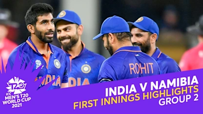 India v Namibia: First innings highlights