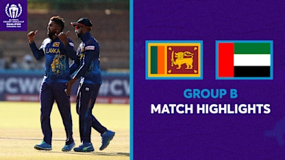 Logo of Sri Lanka open with huge win over UAE | CWC23 Qualifier
