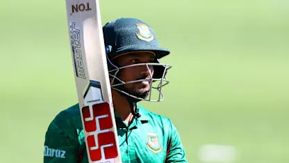 Logo of A fine innings from Najmul Hossain Shanto comes to an end | T20WC 2022