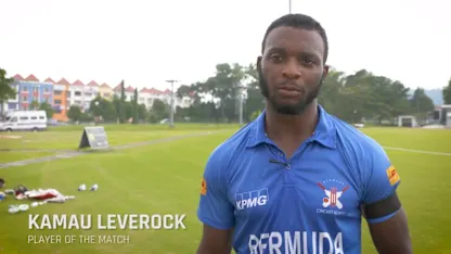 Logo of Bermuda v Jersey Player of the Match - Kamau Leverock