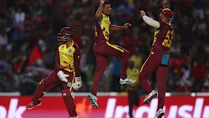Logo of Gudakesh Motie gets the big scalp of Kane Williamson | T20WC 2024