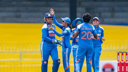 Logo of India penalised for slow over-rate in tri-series opener 