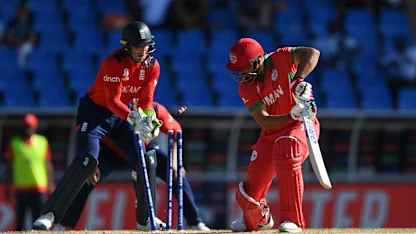 Adil Rashid bowls Fayyaz Butt with an absolute ripper | #ENGvOMA | T20WC 2024