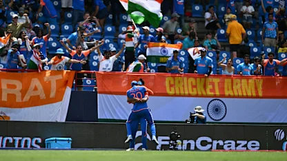 Logo of Axar Patel takes ‘unbelievable’ catch to remove Australia’s captain | AUS v IND | T20WC 2024