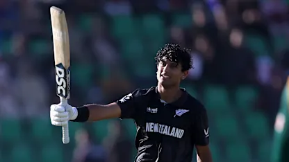 Logo of Rachin Ravindra reaches his century | SA v NZ | Champions Trophy 2025
