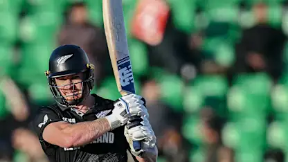 Logo of Brilliant boundaries from Glenn Phillips | SA v NZ | Champions Trophy 2025
