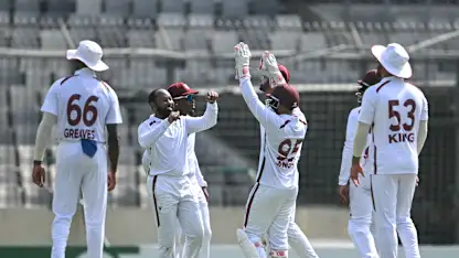 Warrican’s five-for headlines eventful Day 2 in Mirpur 