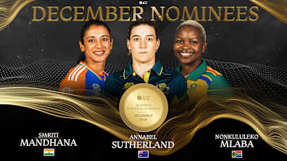 ICC Men’s Player of the Month nominees for November announced