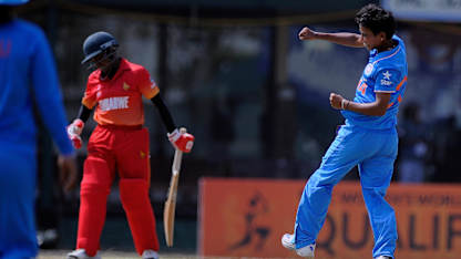 Poonam Yadav was the pick of the bowlers with figures of 5 for 19 and marshalling the Indian bowling to restrict Zimbabwe to 60 all out.