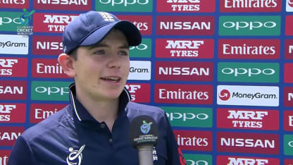 Ethan Bamber talks after his 3/19 against Bangladesh U19s