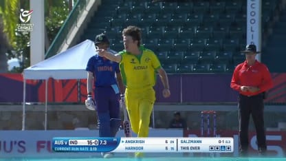 Salzmann sends stump flying | IND v AUS | ICC U19 Men’s CWC 2022