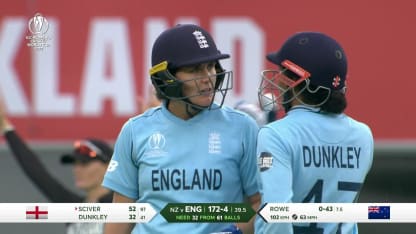 Fifty: Nat Sciver reaches 50 with fine shot