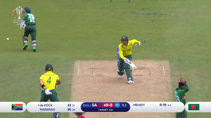 CWC19: SA v BAN - de Kock run out after miscommunication