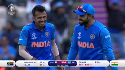 CWC19: SA v IND - First innings wickets