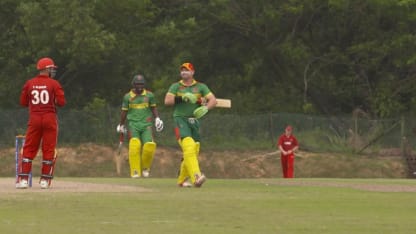 WCL 4 - Vanuatu celebrate after victory over Denmark