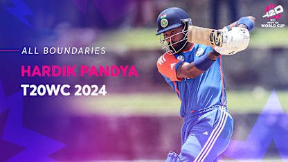 Every Hardik Pandya boundary at T20WC 2024