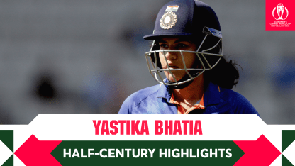 Highlights: Yastika Bhatia revives India with crucial fifty