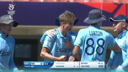 Josh Boyden strikes early | ENG v IND | ICC U19 Men’s CWC 2022